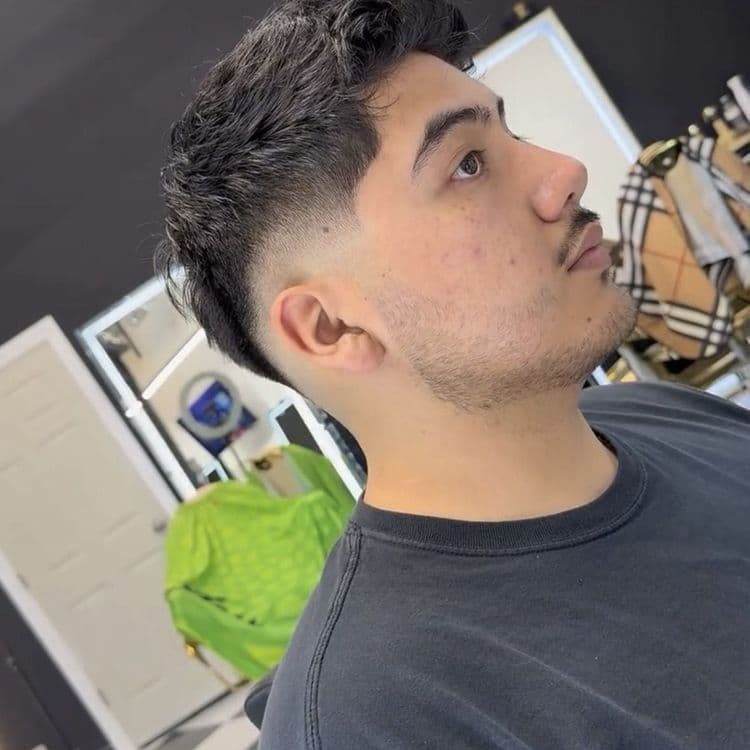 A client cut at Shop 13 Barber Lounge