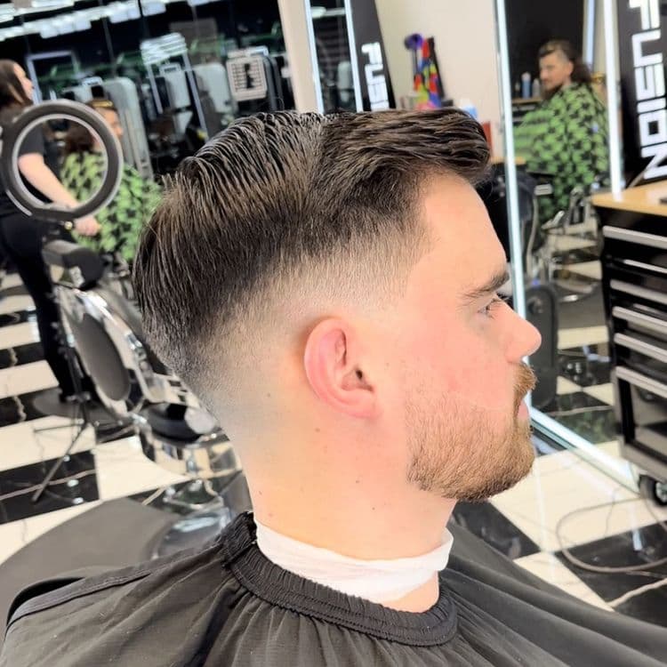 Detailed hairline work at Shop 13