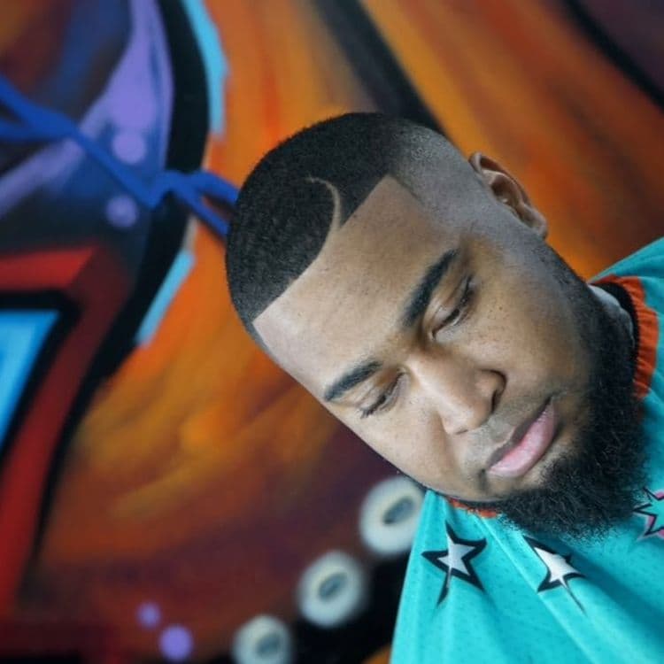 A client cut at Shop 13 Barber Lounge